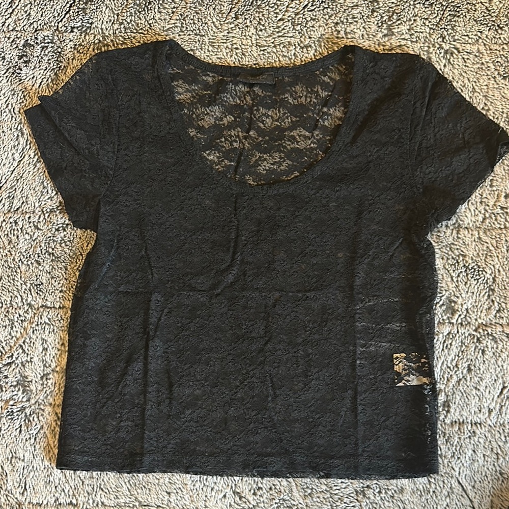 Elegant Black Lace Top